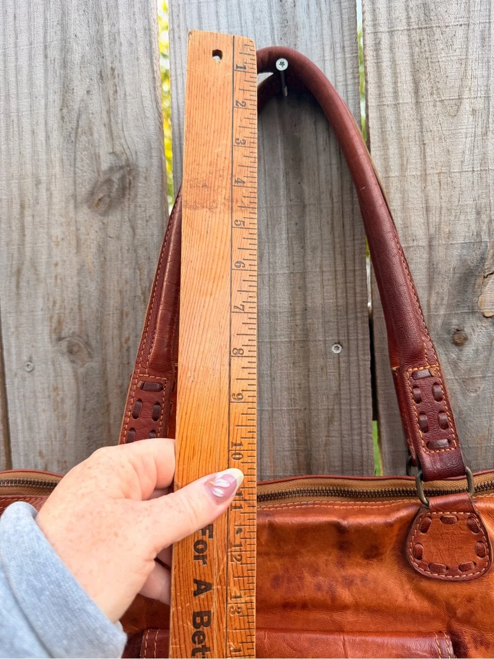 Noonday Collection Cognac Brown Leather Tote